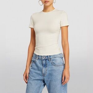 Skims Soft Smoothing T Shirt Medium Cream Bone White Grey